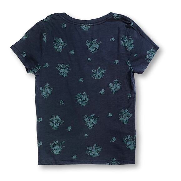 New Lucky Brand Women's Twist Front Floral Print Cotton Top T-Shirt - Picture 5 of 7